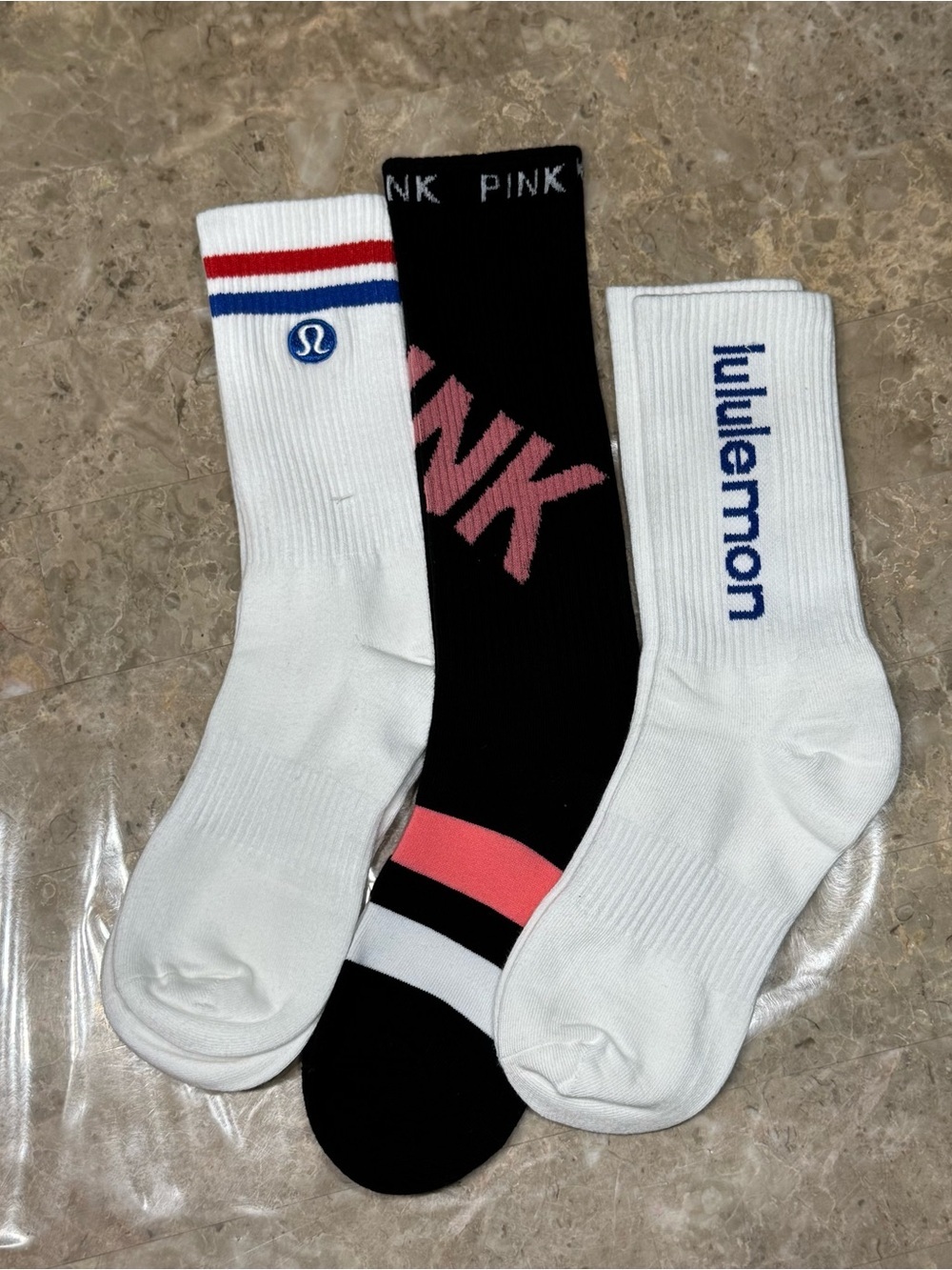 New Women’s Lululemon Athletica Socks and Pink sock set
3 pairs Size Medium - Picture 2 of 5